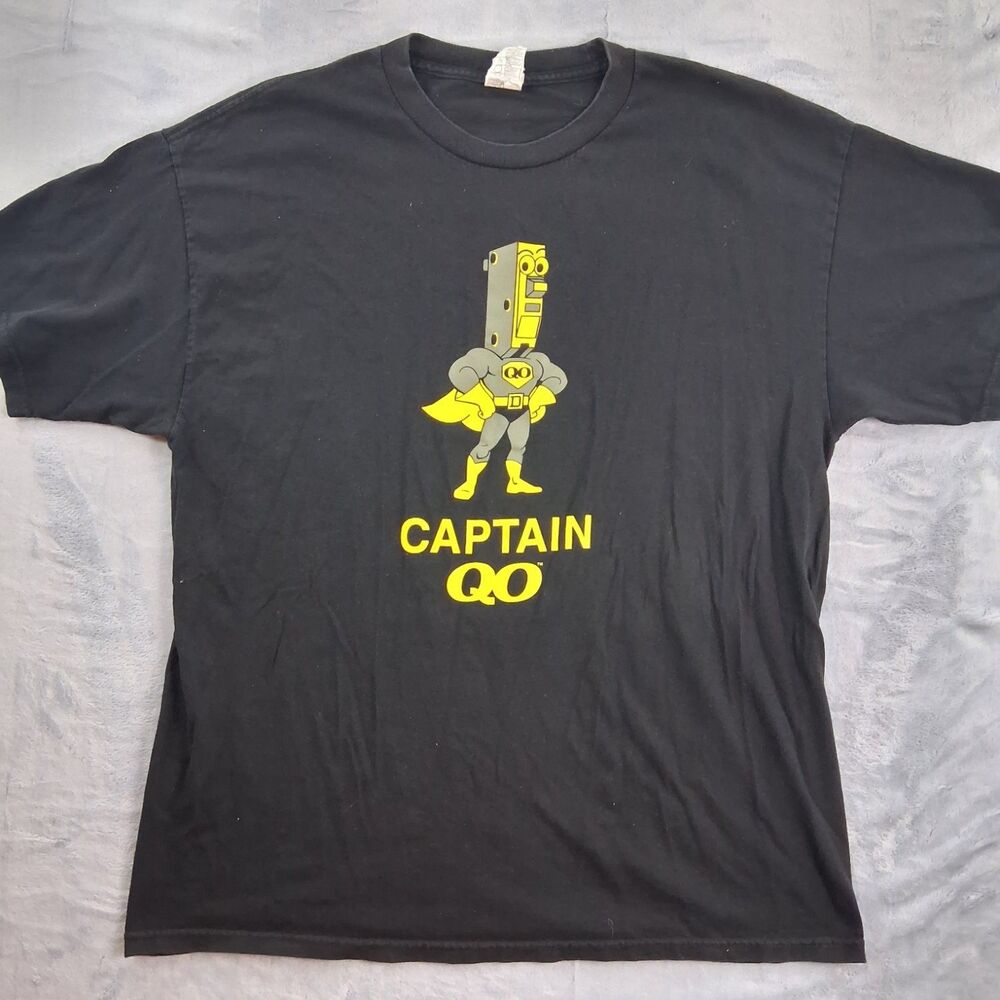 Alstyle Captain QO T-Shirt Mens L Black Crew Neck Short Sleeve Sleeves Crewneck